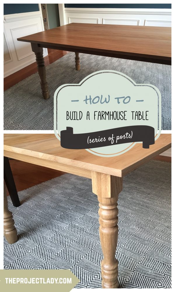 How to build a Farmhouse Table (Harp Design copycat) - theprojectlady.com