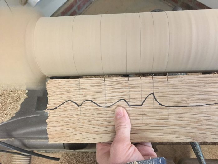 How to turn legs on a lathe for a Farmhouse Table (Harp Design copycat) - theprojectlady.com