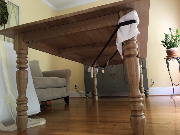 Final details & Assembly for a Farmhouse Table (Harp Design copycat) - theprojectlady.com