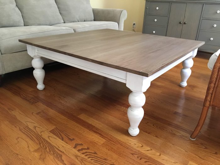 Tutorial - How-to build a large square coffee table - theprojectlady.com
