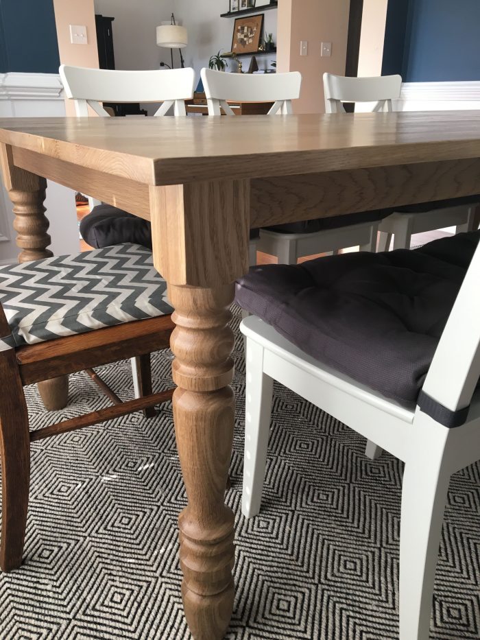 Final details & Assembly for a Farmhouse Table (Harp Design copycat) - theprojectlady.com