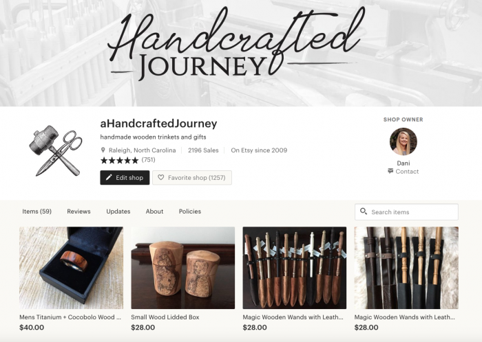 Handcrafted Woodturnings and Textiles - ahandcraftedjourney.etsy.com 