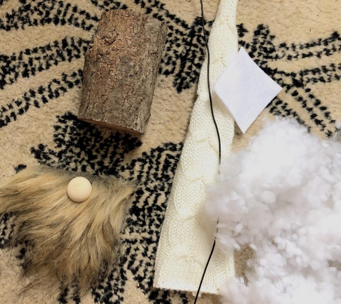 How to Make Wooden Christmas Gnome with Bendable-Knit Hat